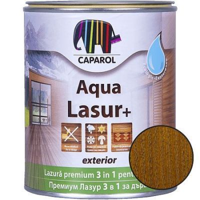 Lazura pentru lemn de exterior Caparol Aqua Lasur +, nuc, 0,75 l