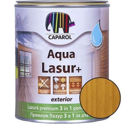 Lazura pentru lemn de exterior Caparol Aqua Lasur +, stejar, 0,75 l