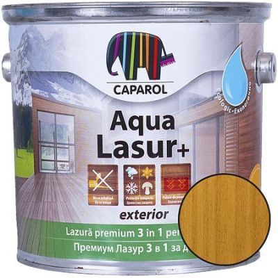 Lazura pentru lemn de exterior Caparol Aqua Lasur+ stejar, 2,5l