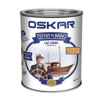 Lac pentru lemn Oskar Yacht, bambus, interior / exterior, 0.75 L