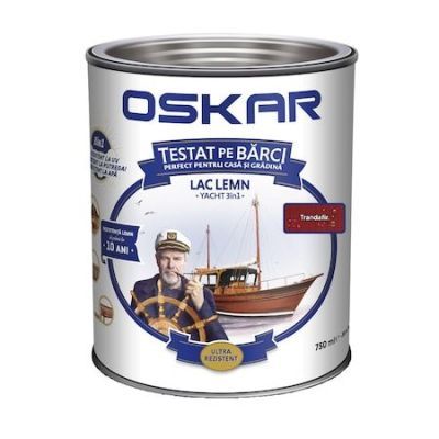 Lac pentru lemn Oskar Yacht, trandafir, interior / exterior, 0.75 L