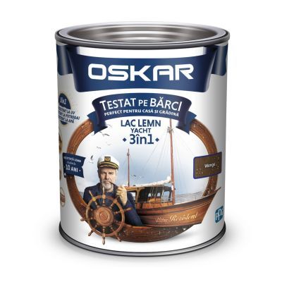 Lac pentru lemn Oskar Yacht, wenge, interior / exterior, 0.75 L