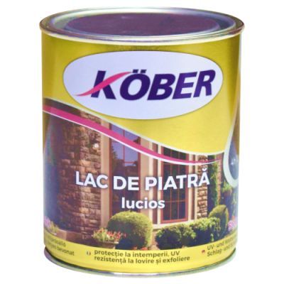 Lac pentru piatra Kober Ideal, interior / exterior, maro, 0.75 L