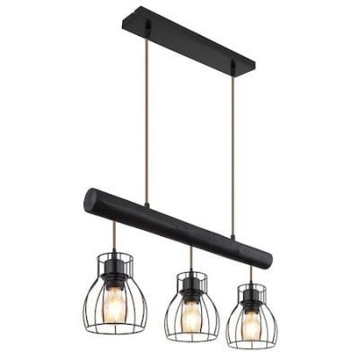 Suspensie suspendata negru metal MINA 15326-3nb