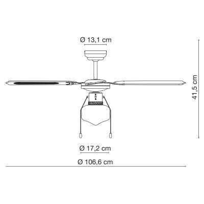 Lustra ventilator CHAMPION 3 viteze, 2 directii de invartire