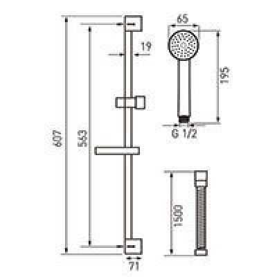 N120 SET DUS Ferro simpla 607mm*1-functie