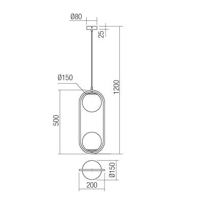 Niva SU 2X42W E14 GD Frame (4.1.1) 01-2626