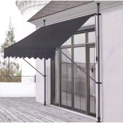 Parasolar gri de balcon reglabil pe inaltime, rezistent la apa, AW-016