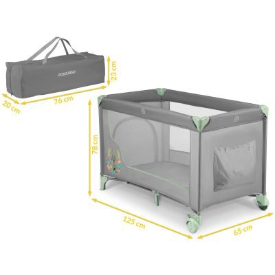 Patut de voiaj 125 x 65 x 78 cm RK-240 gri si menta 724010