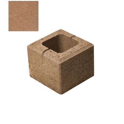 Element gard simplu Petra Robusto 20x20x16 cm, maro deschis