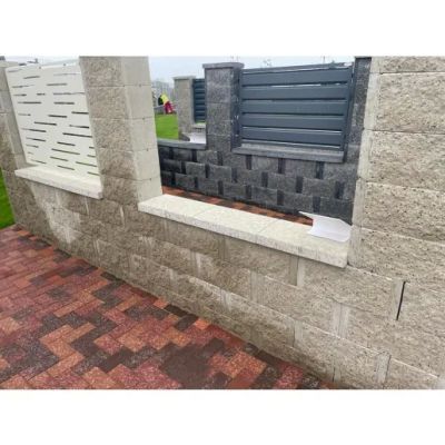 Element gard splitat dublu 48X20X20 alb