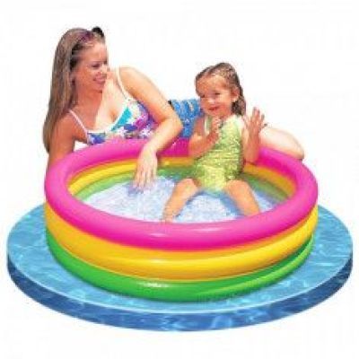 Piscina Gonflabila pentru Copii, Model 57104, in 3 Culori, 86 x 25 cm, Multicolora