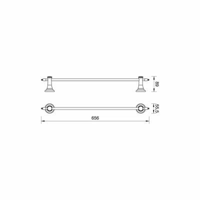 Portprosop bara 600mm Antica bronz Aai09br