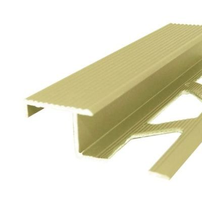 Profil din aluminiu pentru scara gresie, auriu 10mm/250cm, PM350022A-C