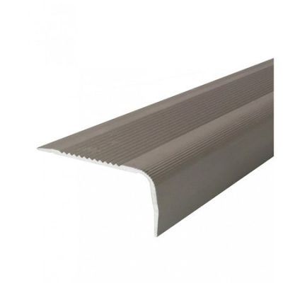 Profil aluminiu pentru treapta, Profiline olive, negaurit, 40 x 25 mm, 2.7 m