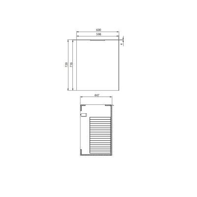 S584-026 dulap cu cos pentru rufe City alb Demontat