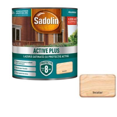 Sadolin Active plus WB Lazura SATINATA-APA Incolor 0.75L (6)