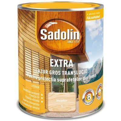 Lazura pentru lemn, Sadolin Extra, incolor, exterior, 1l