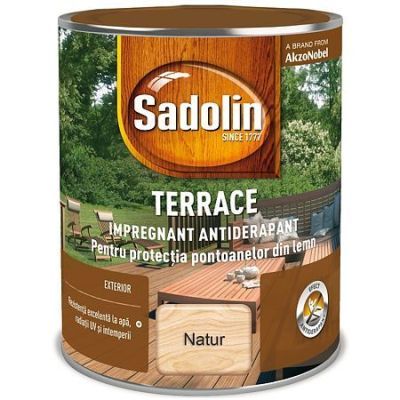 Impregnant pentru lemn, antiderapant Sadolin Terrace, natur, exterior, 2.5 L