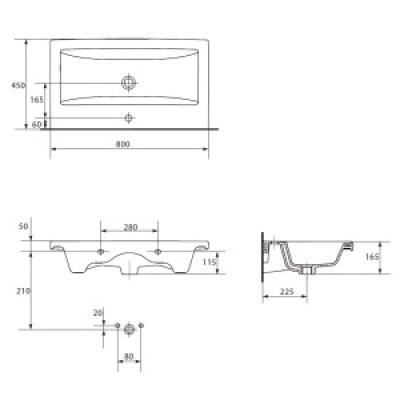 Set C143 Tirso 80 alb mat (dul+lav) S801-547