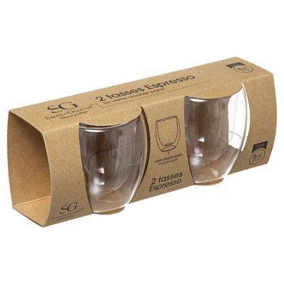 Set de 2 cesti espresso 7 cl din sticla cu pereti dubli 135986