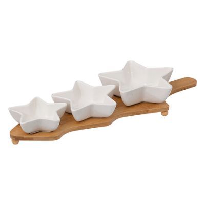 Set de 3 piese pentru aperitive stea 191164