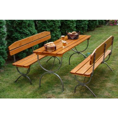 Set mobilier gradina LINZ lemn lacuit