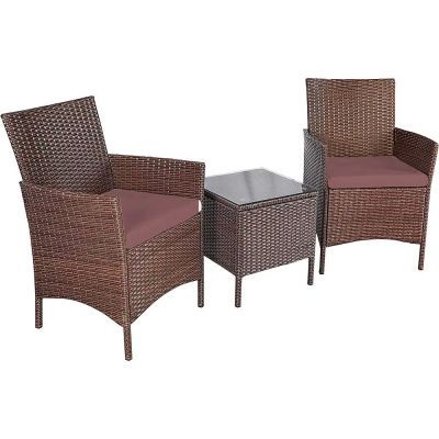 Set mobilier de gradina 2 SCAUNE+MASUTA maro XS-RTS023 B