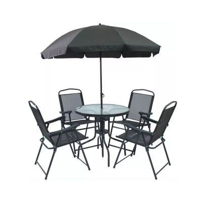 Set mobilier de gradina masa + 4 scaune + umbrela Sc-130