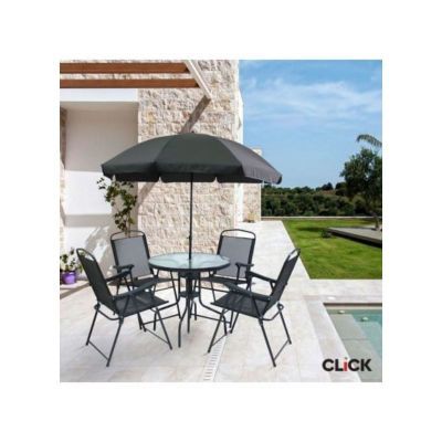 Set mobilier de gradina masa + 4 scaune + umbrela Sc-130