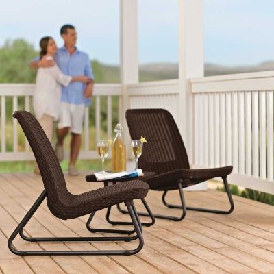 Set mobilier de gradina rio patio whiskey brown