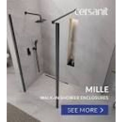 Cabina DUS Walk in Mille crom 120X200 sticla transparenta S161-002