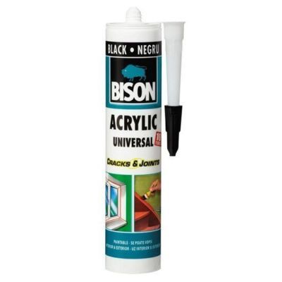 Etansant acrilic Bison Universal, negru, interior / exterior, 300 ml