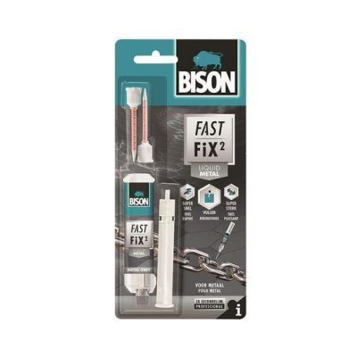 Adeziv de reparatii cianoacrilat bicomponent, Bison Fast Fix Liquid metal, 10 g