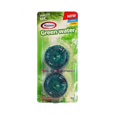 2 Bucati de Tablete Bazin Misavan Green Water, 2x50g