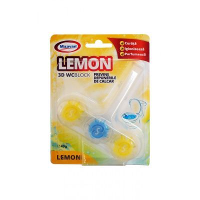 Odorizant toaleta Misavan Lemon 3D 40g