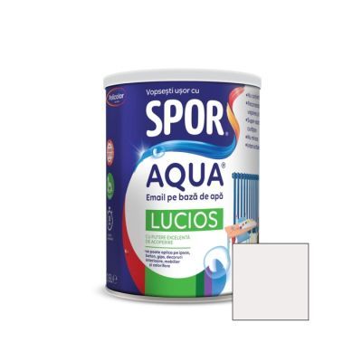 Spor aqua email lucios alb 0.6 l 4000620