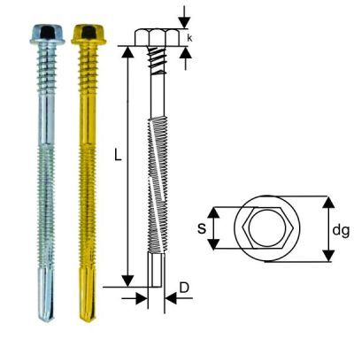 6.3/5.5x120 surub autoforant PT. Panouri