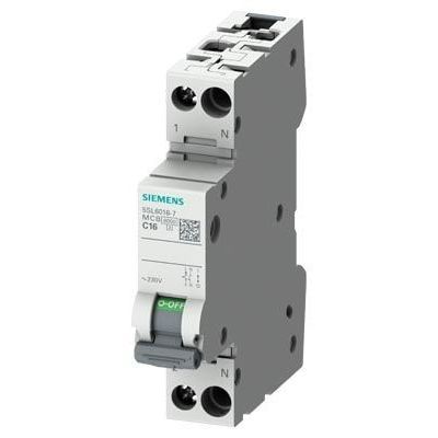 Siguranta automata 1P P+N 20A 6KA curba C Siemens 5sl6020-7