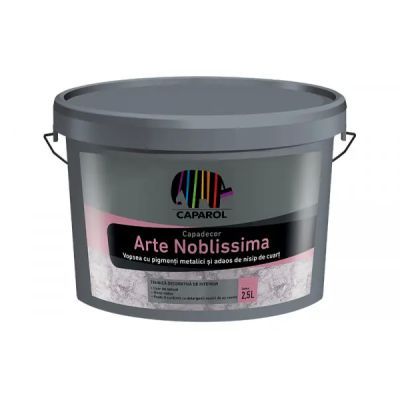 Vopsea decorativă pentru interior Capadecor Art Noblissima cu efect metalizat și adaos de nisip de cuarț, 1.25 l