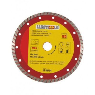 Disc diamantat turbo 180 mm Lumytools LT08754