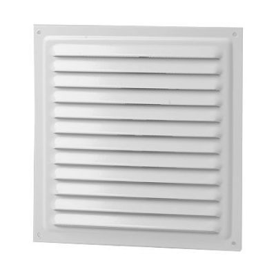 Grila de ventilatie metalica cu plasa 200X200 alb 679793