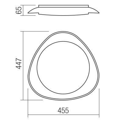 Plafoniera LED Verena, 24W, lumina neutra, negru + alb