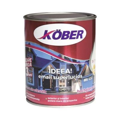 Vopsea email Kober Ideea pentru lemn/metal/sticla, interior/exterior, grena, 0,75 l