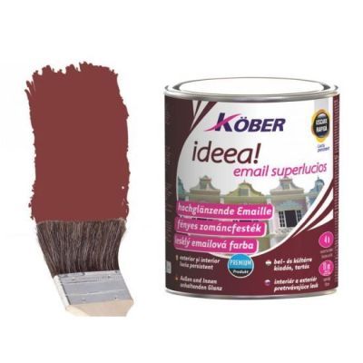 Vopsea alchidica pentru lemn / metal, Kober Ideea, interior / exterior, maro roscat, 2.5 L