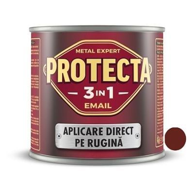 Vopsea alchidica pentru metal, Protecta 3 in 1, interior / exterior, visiniu, 0.5 L