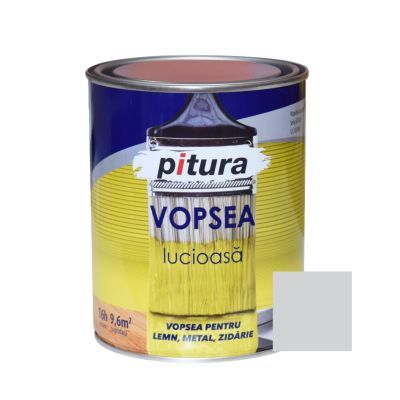 Vopsea alchidica pentru lemn / metal, lucioasa, Pitura, interior / exterior, gri deschis V53810, 0.6 L