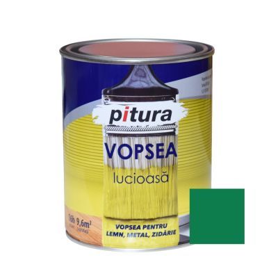 Vopsea alchidica pentru lemn / metal, lucioasa, Pitura, interior / exterior, verde luminos V53533, 0.6 L