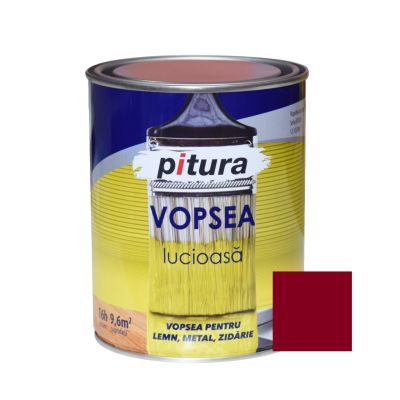 Vopsea alchidica pentru lemn / metal, lucioasa, Pitura, interior / exterior, visiniu V53311, 0.6 L