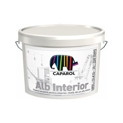 Vopsea lavabila de interior Caparol, alb, 2.5 l